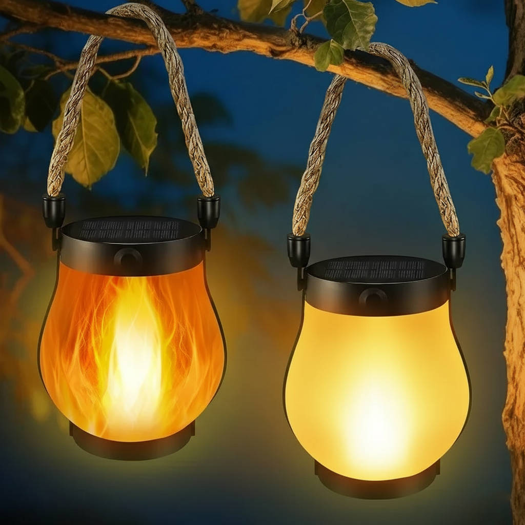 Solar Porch Flame Lantern