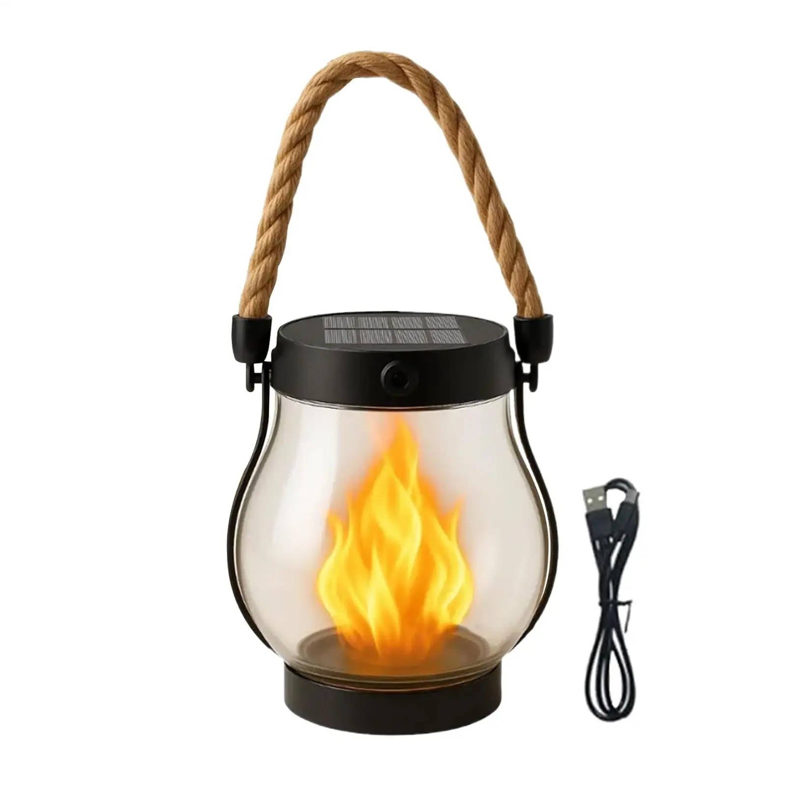 Solar Porch Flame Lantern