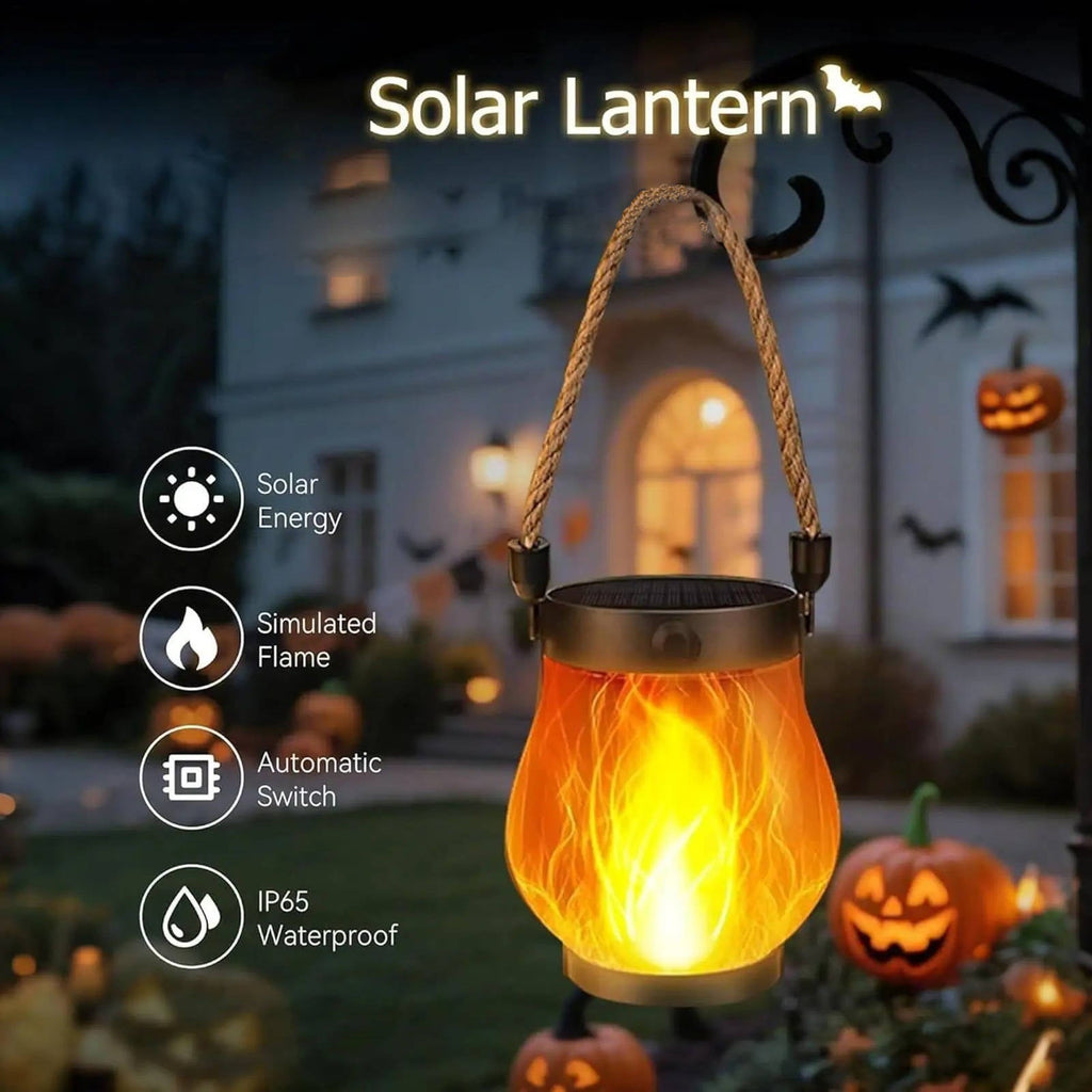 Solar Porch Flame Lantern