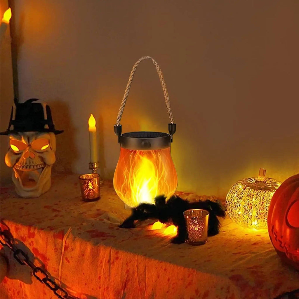 Solar Porch Flame Lantern
