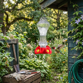 Flowers Glass Hummingbird Feeder With Ant Moat