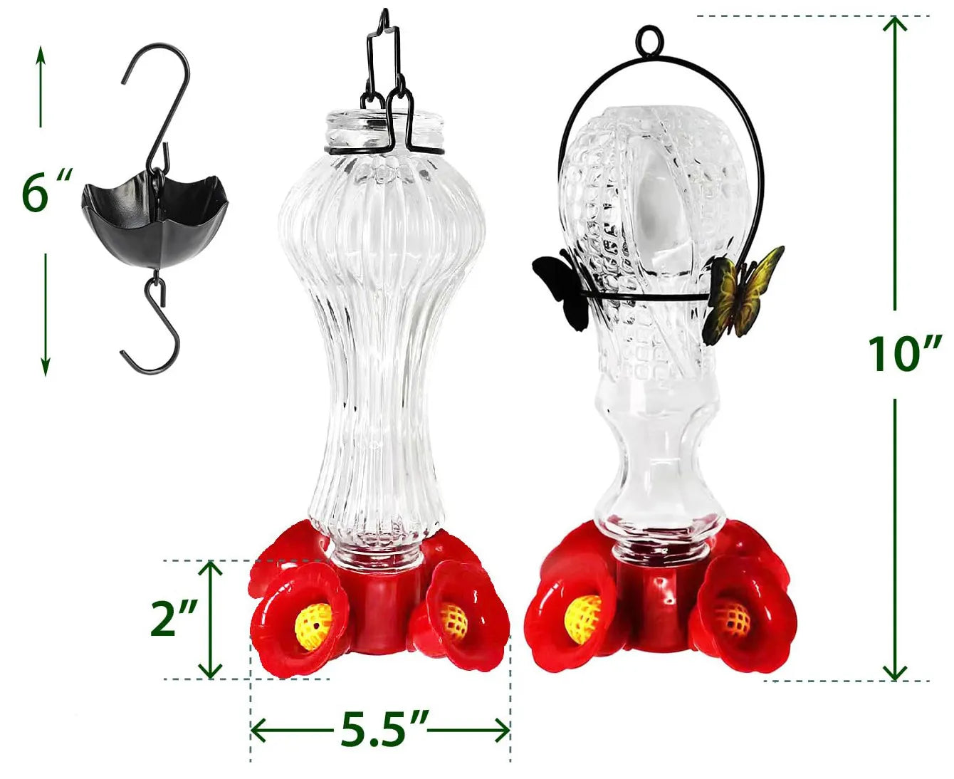Glass Hummingbird Feeder Ant Moat